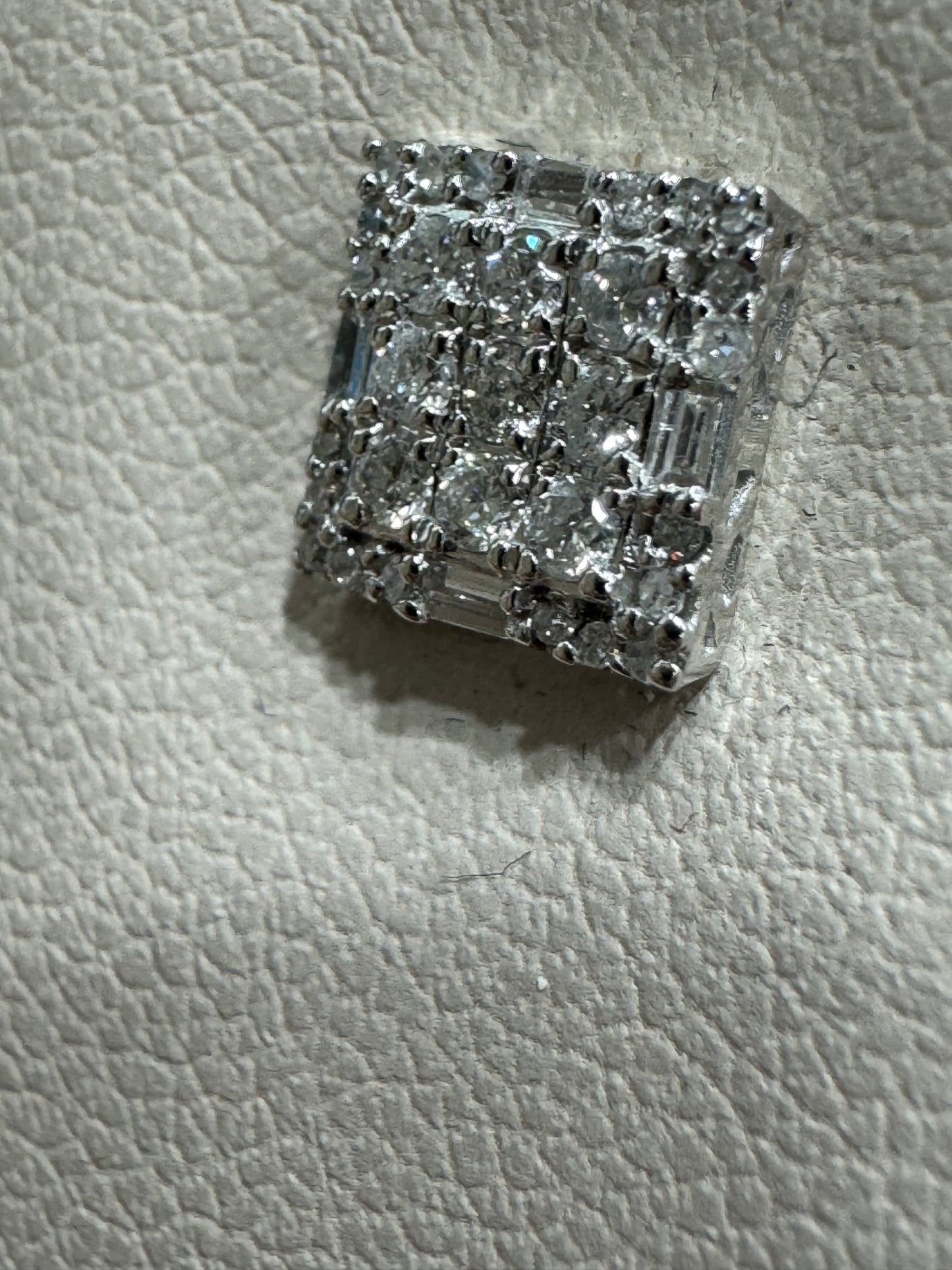 10K White Gold Earrings 0.45 ct Natural Diamond