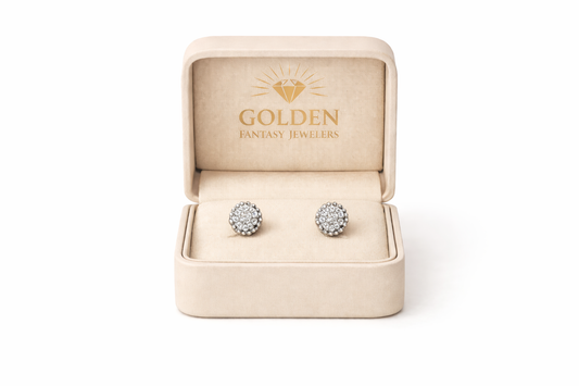 14K White Gold Earrings 0.15 ct Natural Diamond