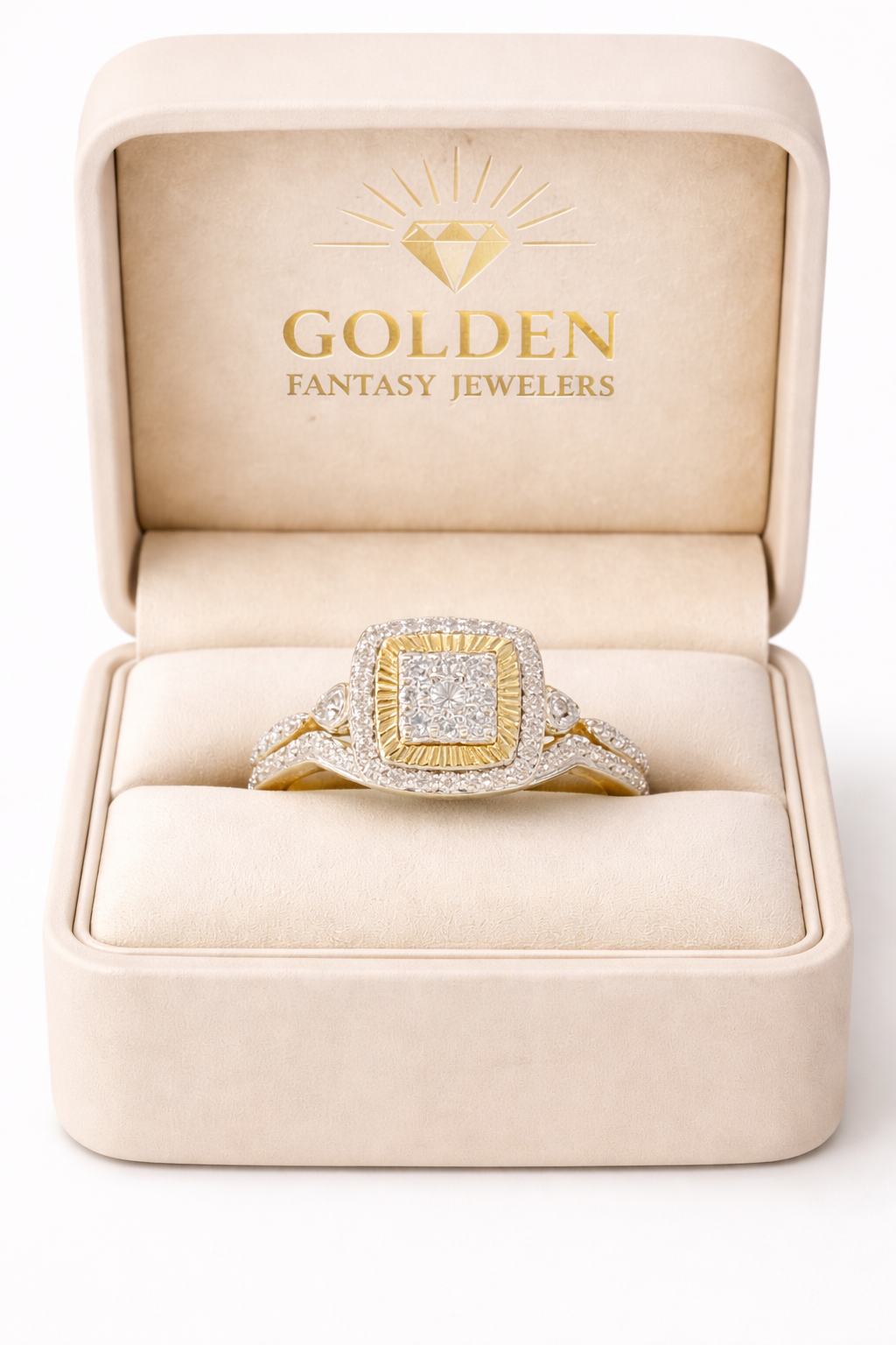 10K Yellow Gold Women's Wedding Set 0.50 ct Natural Diamond