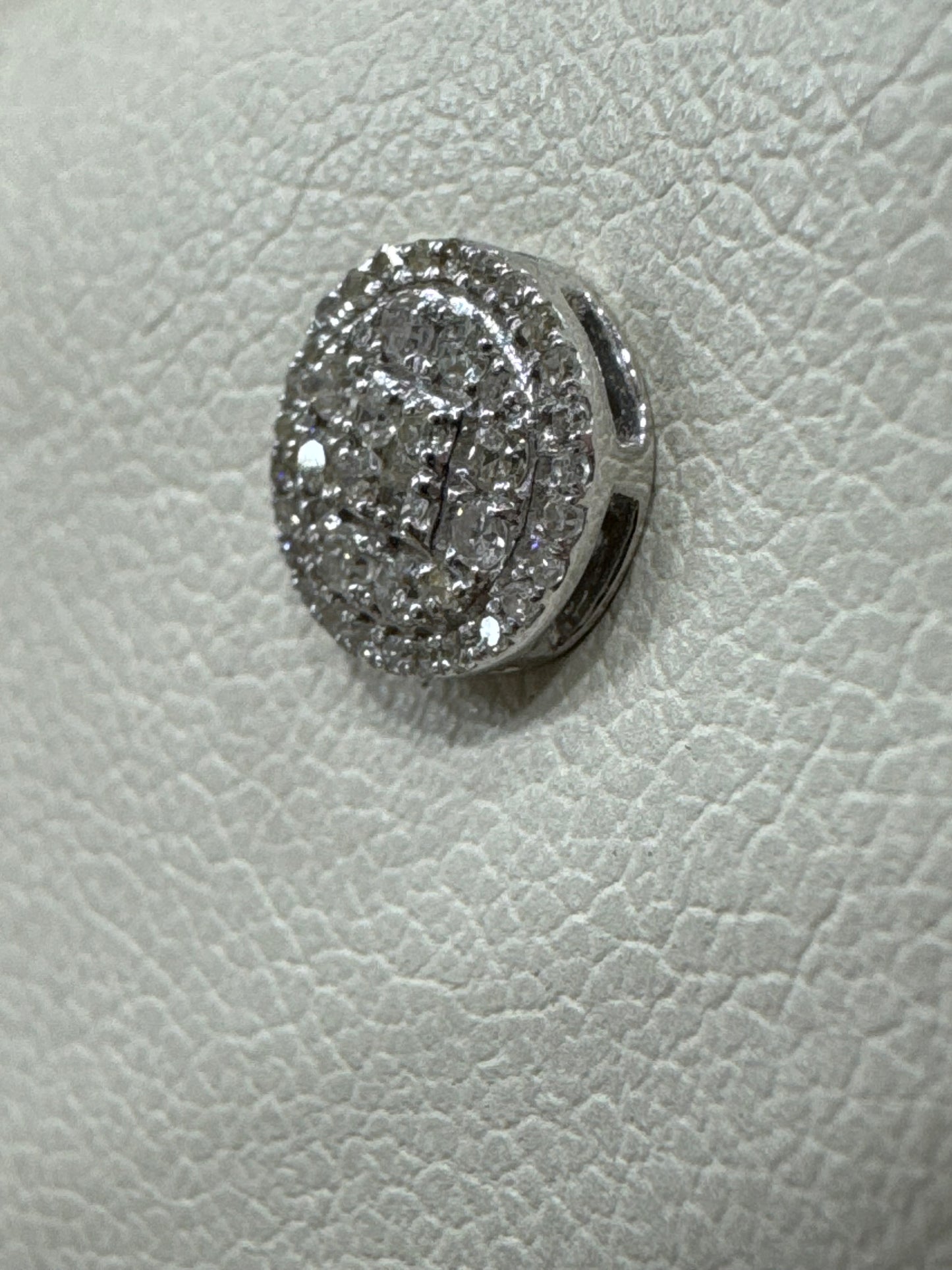 14K White Gold Earrings 0.32 ct Natural Diamond, Perfect Gift for Wife