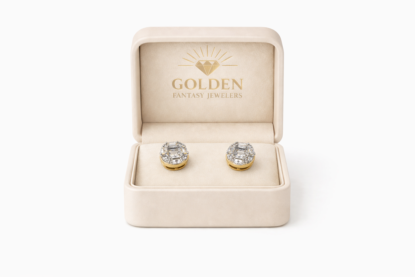 10K Yellow Gold Earrings 0.33 ct Natural Diamond