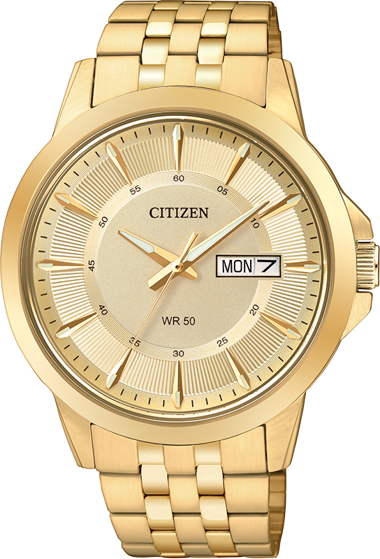 Citizen BF2013-56P Men's Gold-Tone Quartz Watch - front view