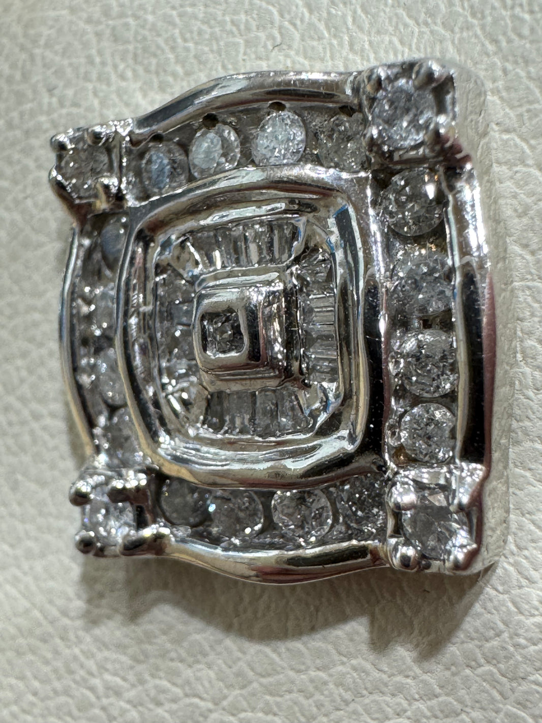 14K White Gold Earrings 1.00 ct Natural Diamond