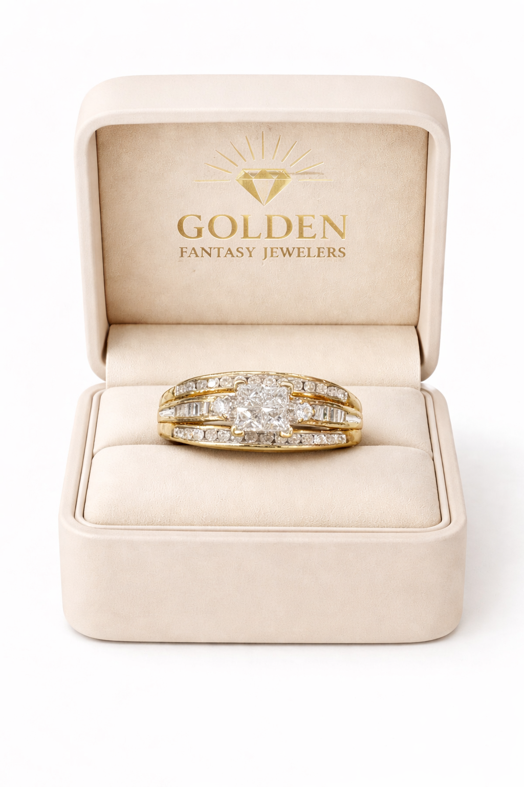 14K Yellow Gold Women's Ring 0.42 ct Natural Diamond