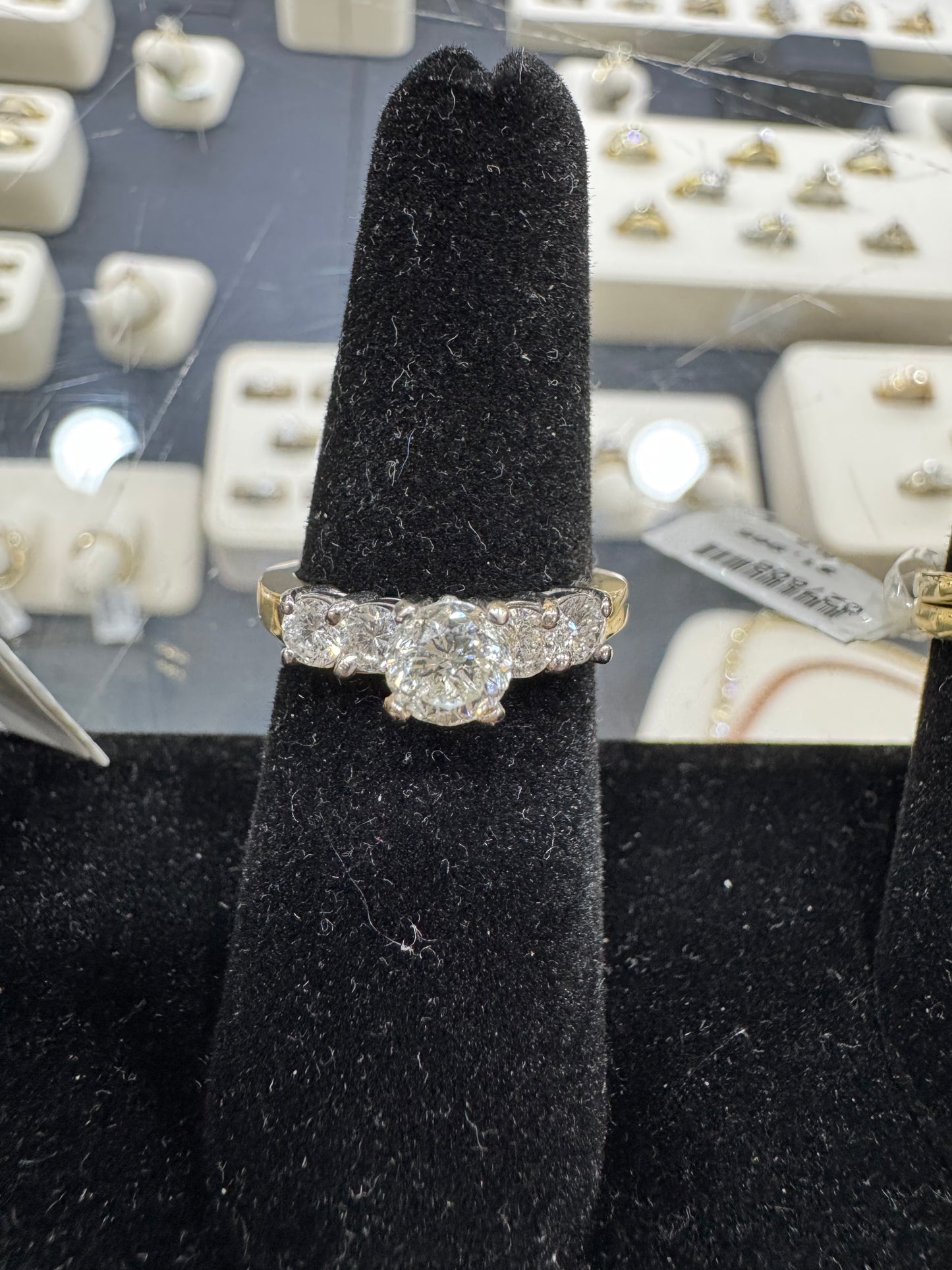 14K Gold Women's Ring 1.28 ct Round Natural Diamond