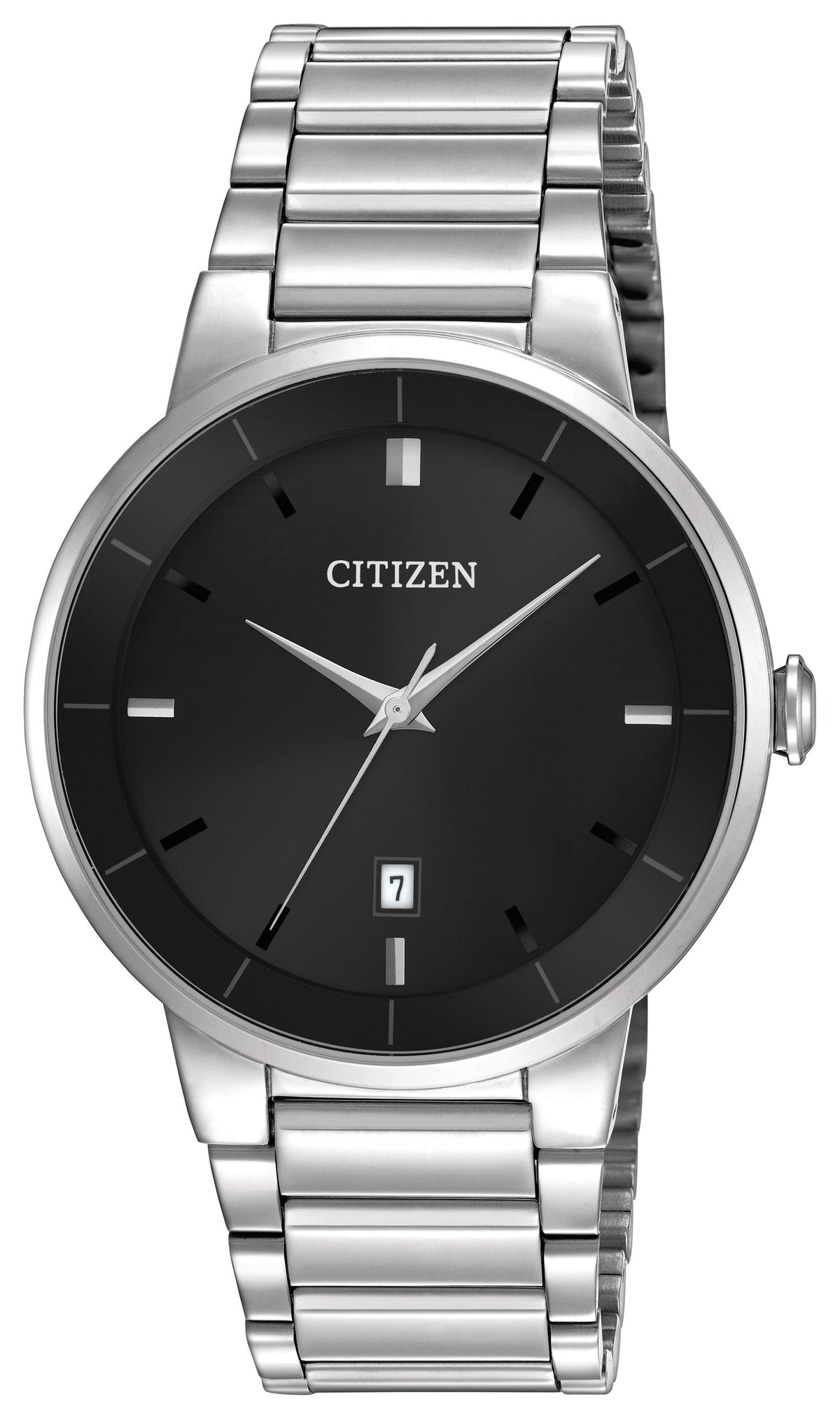 Citizen BI5010-59E Men's Silver-Tone Quartz Watch - front view