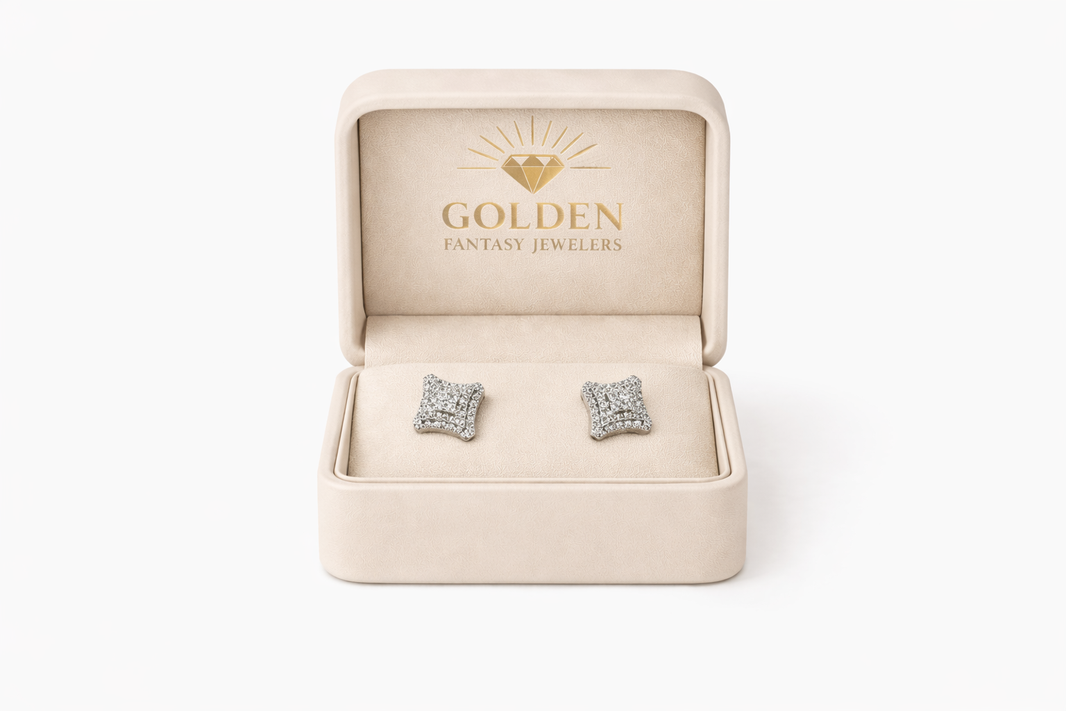 10K White Gold Earrings 0.53 ct Natural Diamond