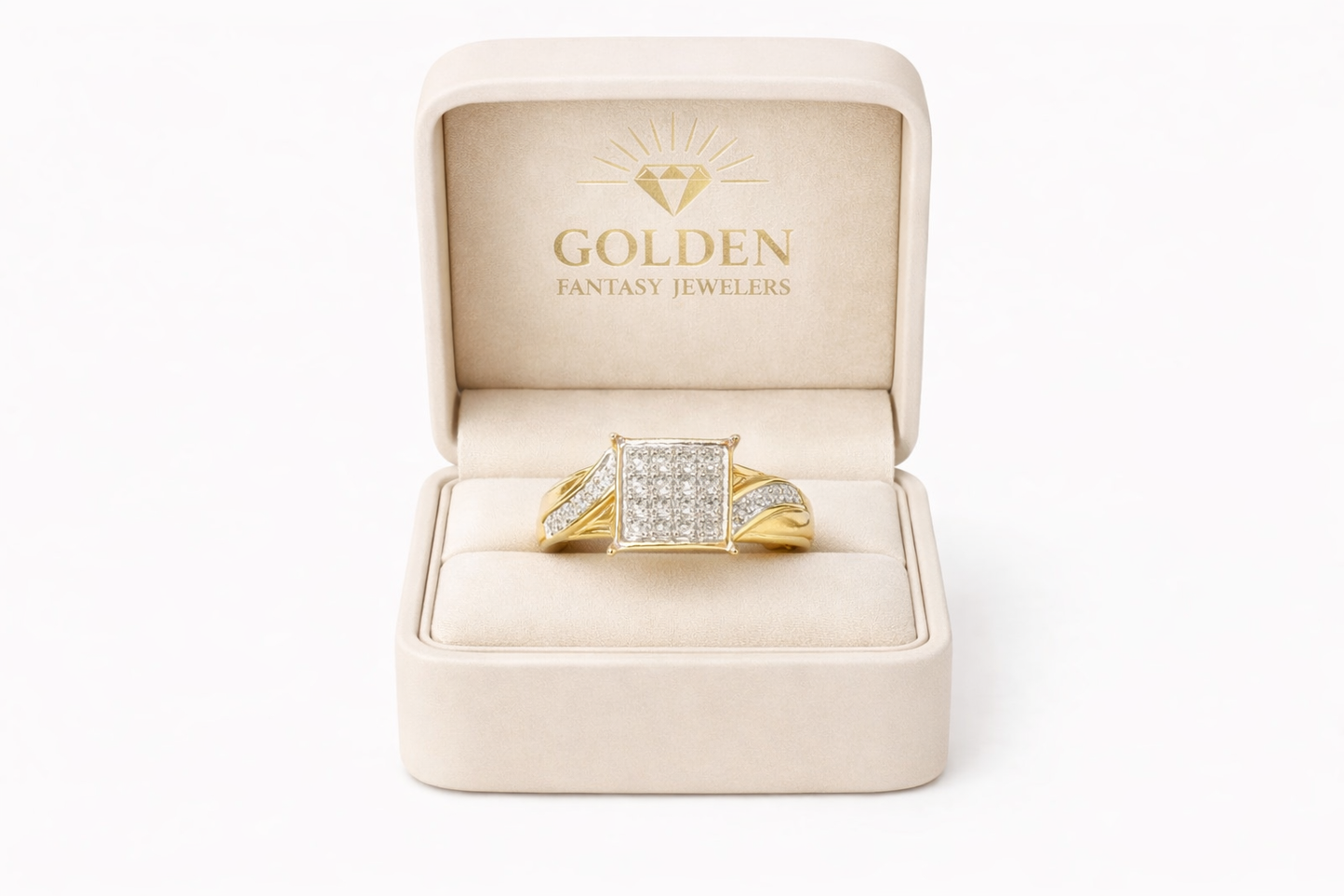 10K Yellow Gold Women's Ring 0.15 ct Natural Diamond