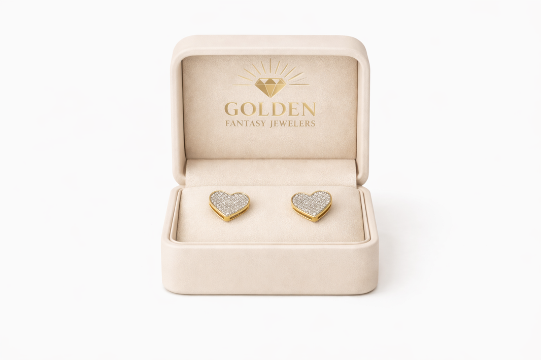 10K Yellow Gold Earrings 0.28 ct Natural Diamond