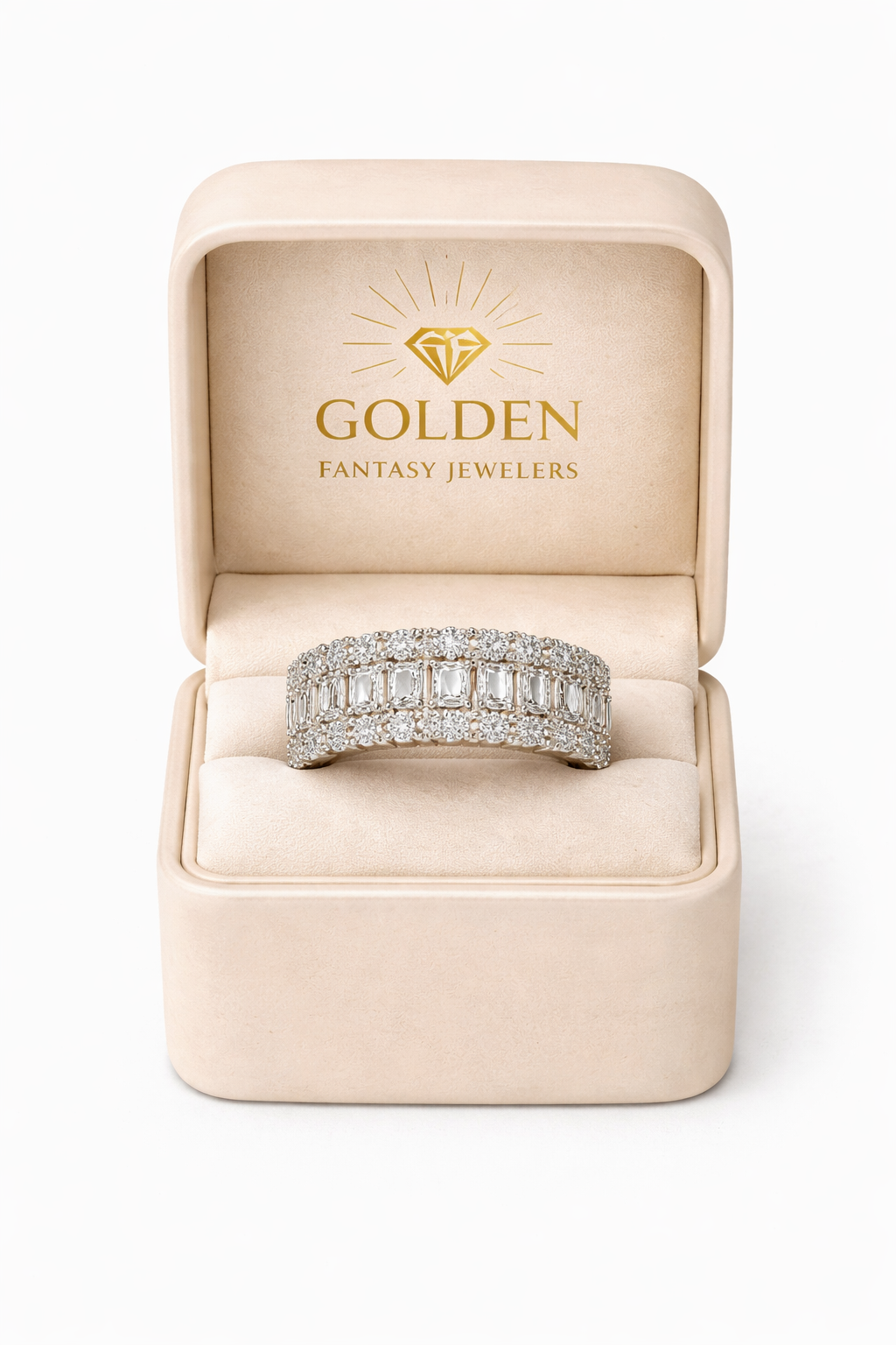 14K White Gold Ring 4.00 ct Lab Grown Diamond