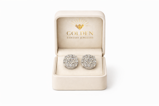 14K White Gold Earrings 3.09 ct Natural Diamond