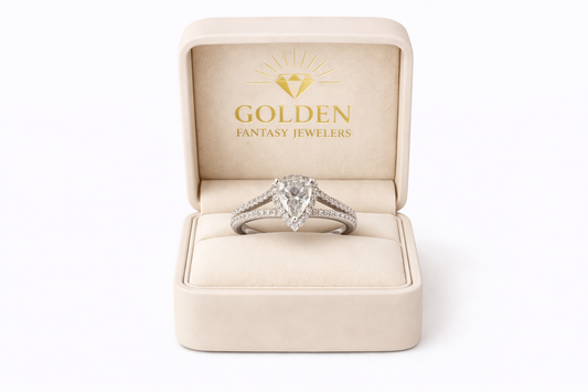 14K White Gold Ring 0.98 ct Natural Diamond