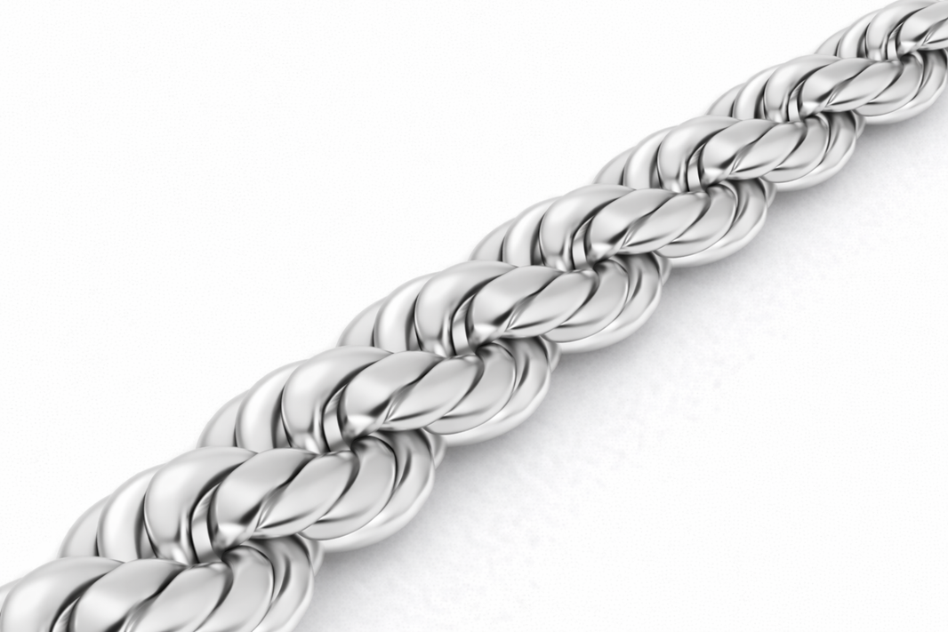 Sterling Silver - 6.50mm Diamond-Cut Rope Bracelet