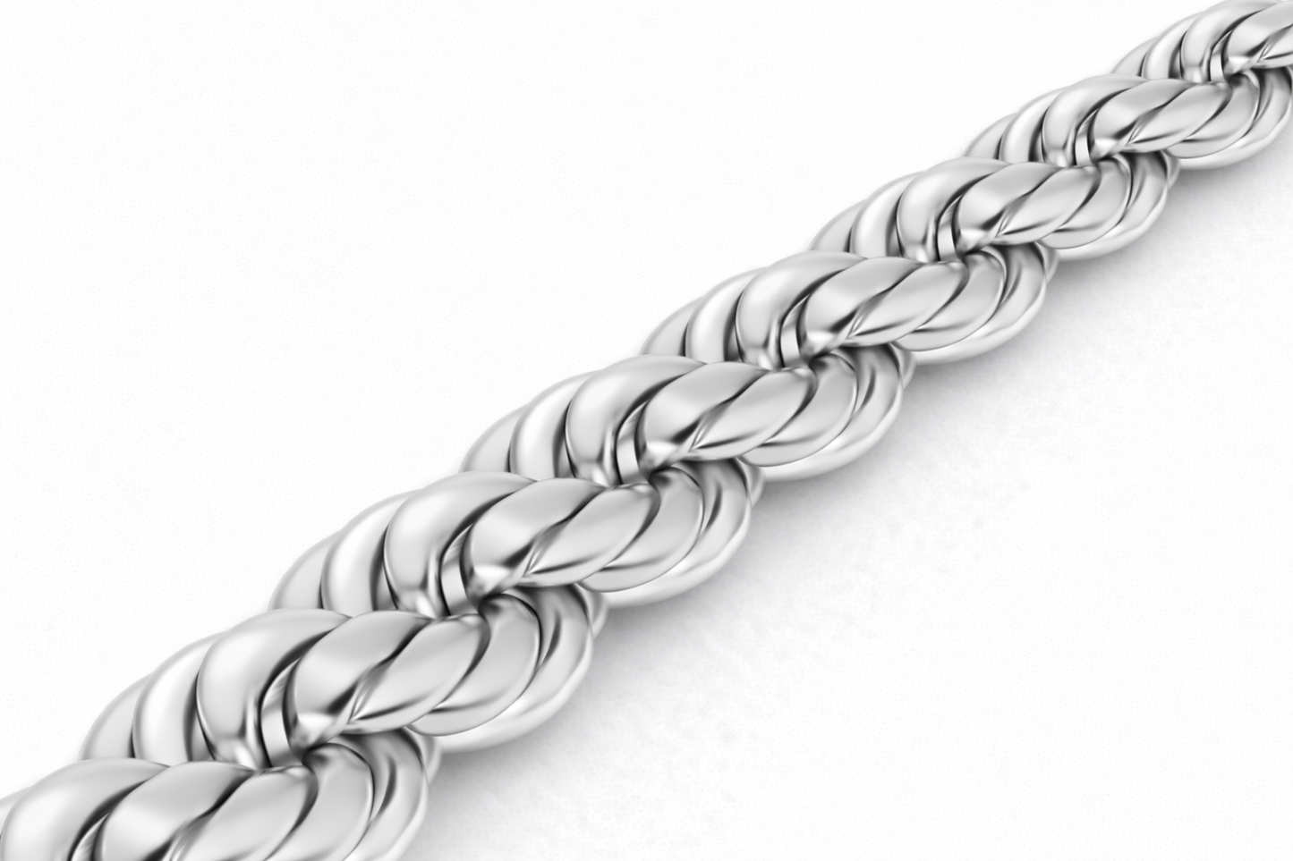 Sterling Silver - 6.50mm Diamond-Cut Rope Bracelet