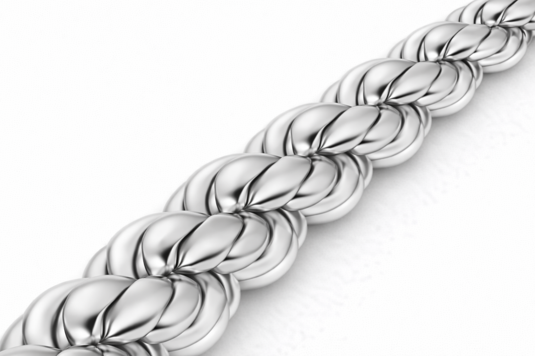 Sterling Silver - 9.00mm Diamond-Cut Rope Chain