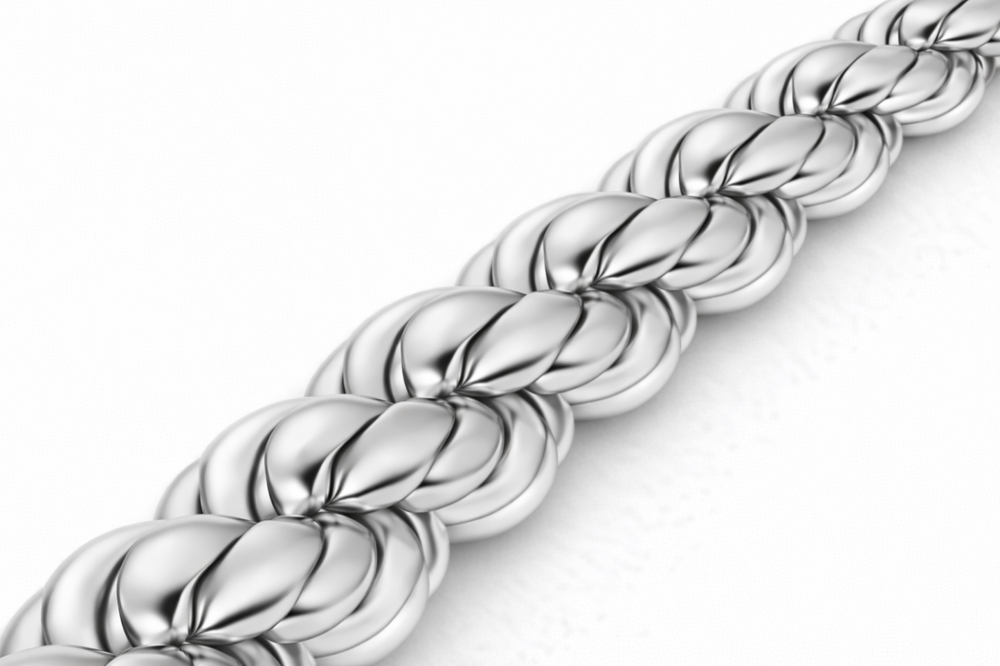 Sterling Silver - 9.00mm Diamond-Cut Rope Chain