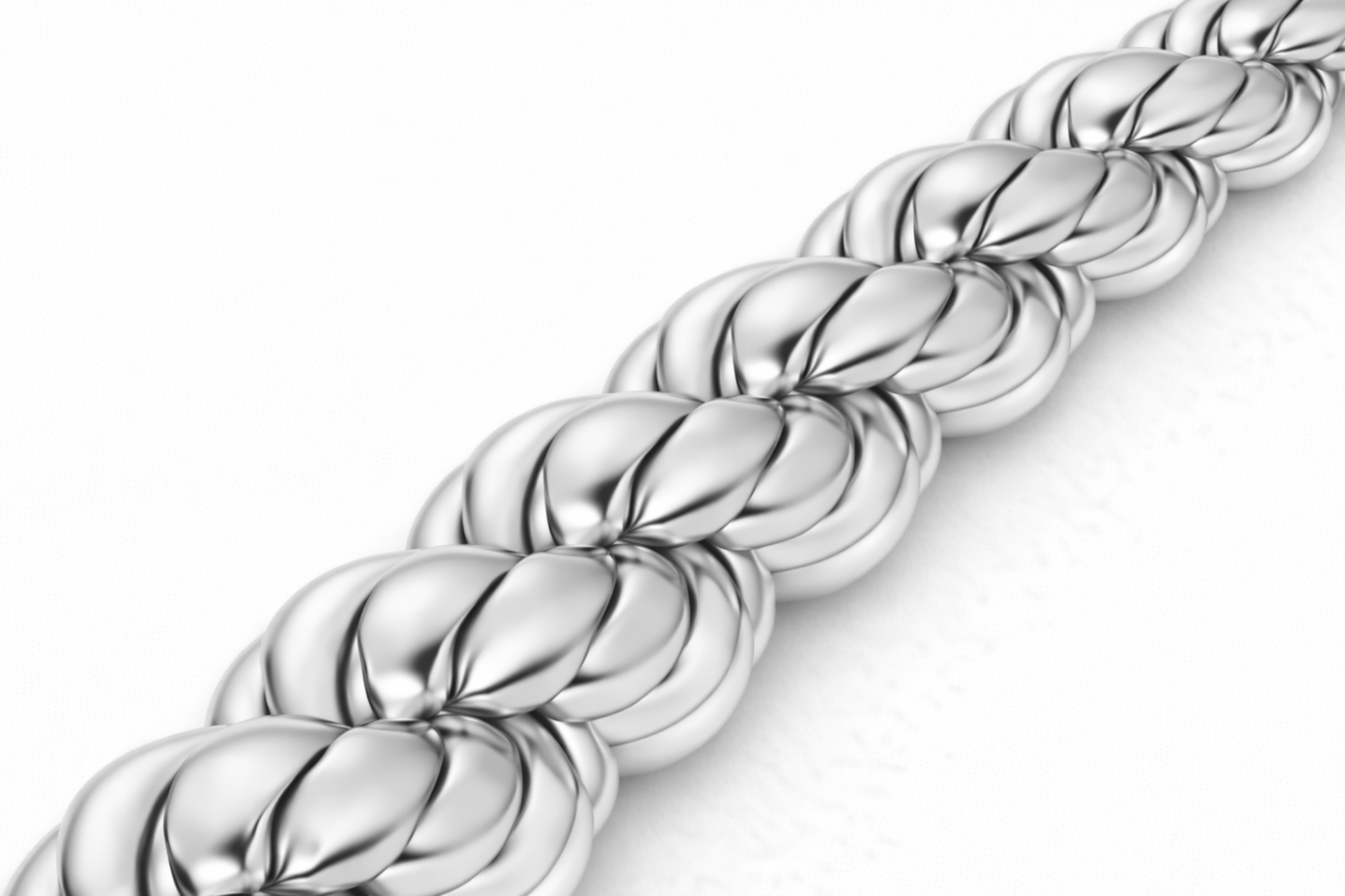 Sterling Silver - 10.00mm Diamond-Cut Rope Chain