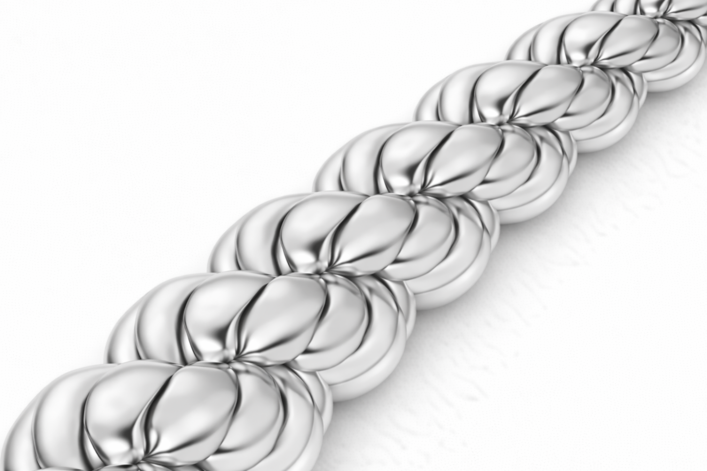 Sterling Silver - 12.00mm Diamond-Cut Rope Bracelet
