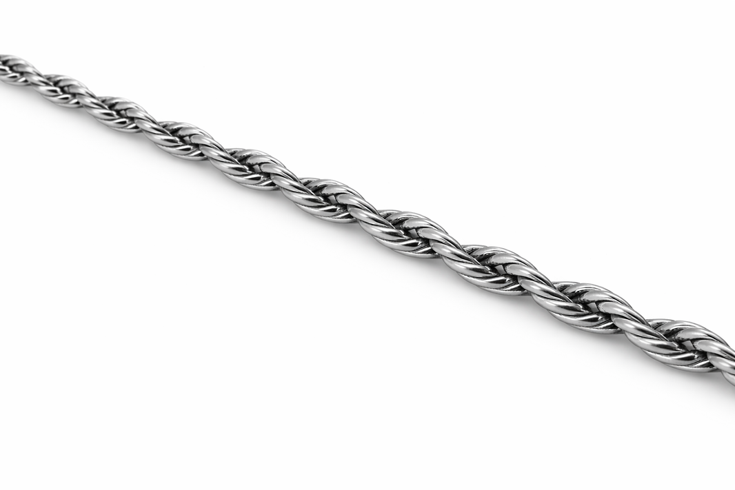 Sterling Silver - 1.50mm Polished Rope Chain