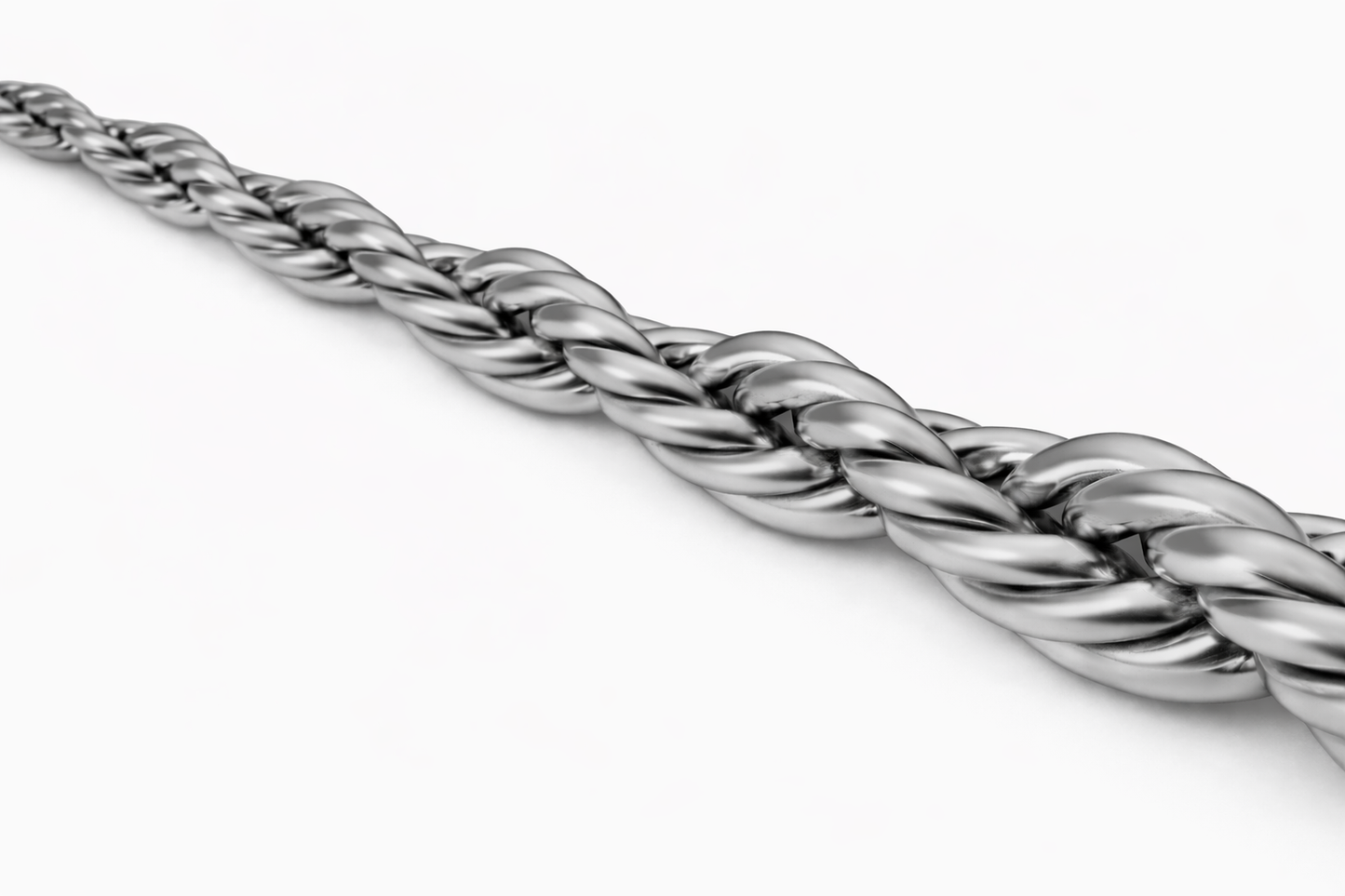 Sterling Silver - 4.50mm Polished Rope Bracelet