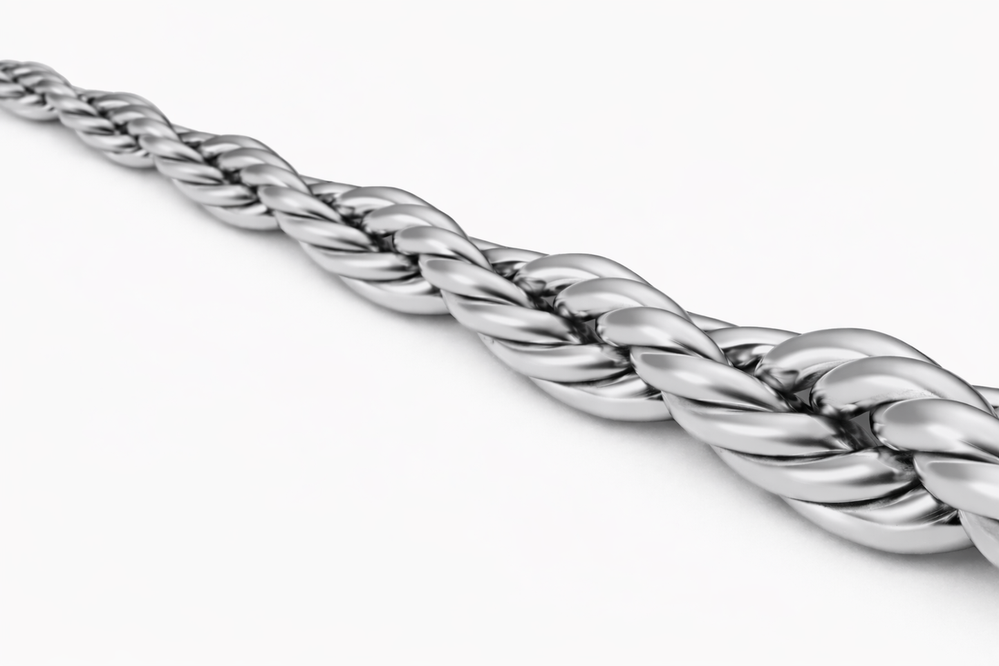 Sterling Silver - 5.00mm Polished Rope Bracelet