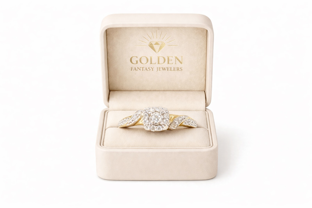 14K Yellow Gold Women's Ring 0.50 ct Natural Diamond