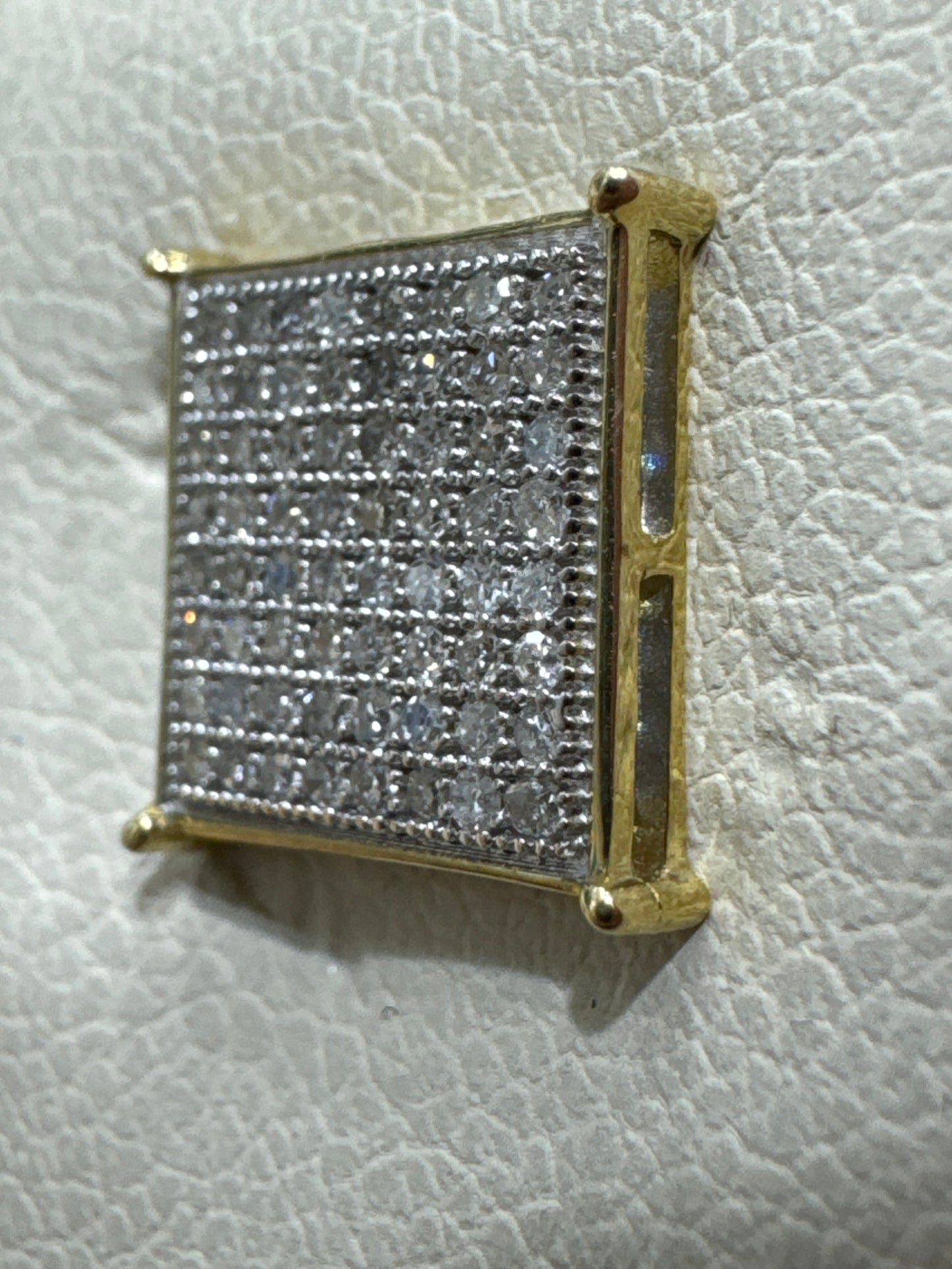 10K Yellow Gold Earrings 0.40 ct Natural Diamond