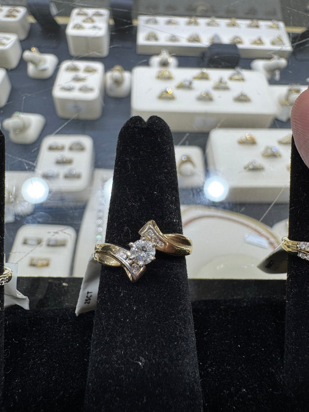 14K Yellow Gold Ring 0.25 ct Natural Diamond