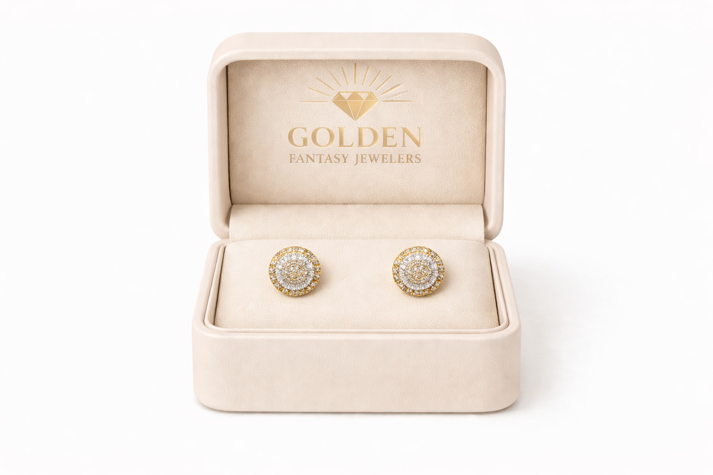 10K Yellow Gold Earrings 0.16 ct Natural Diamond