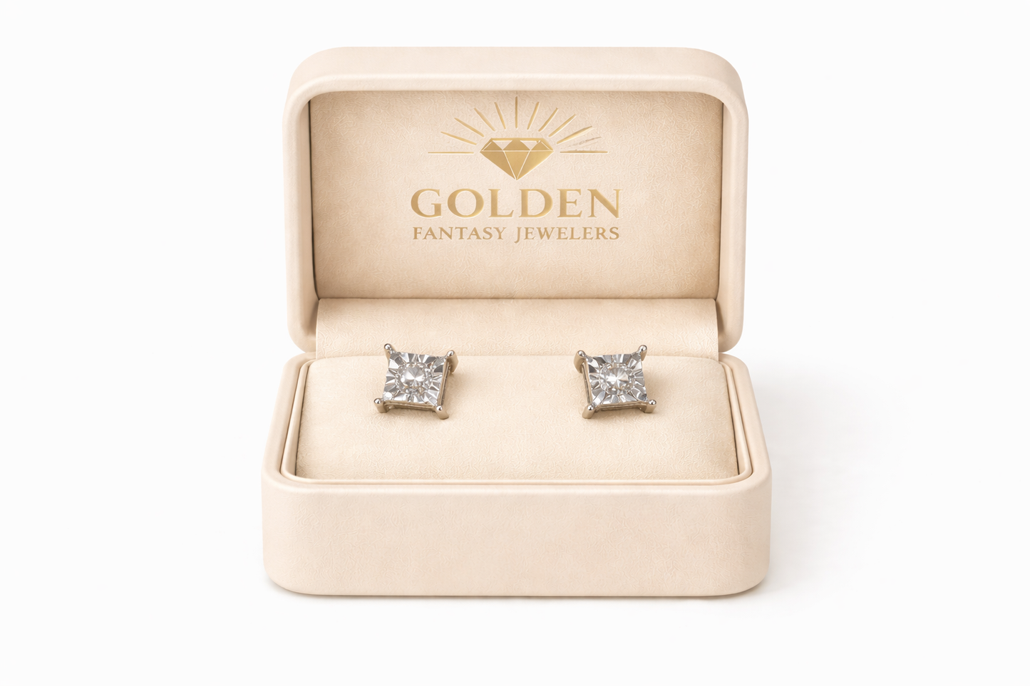 10K White Gold Earrings 0.36 ct Natural Diamond