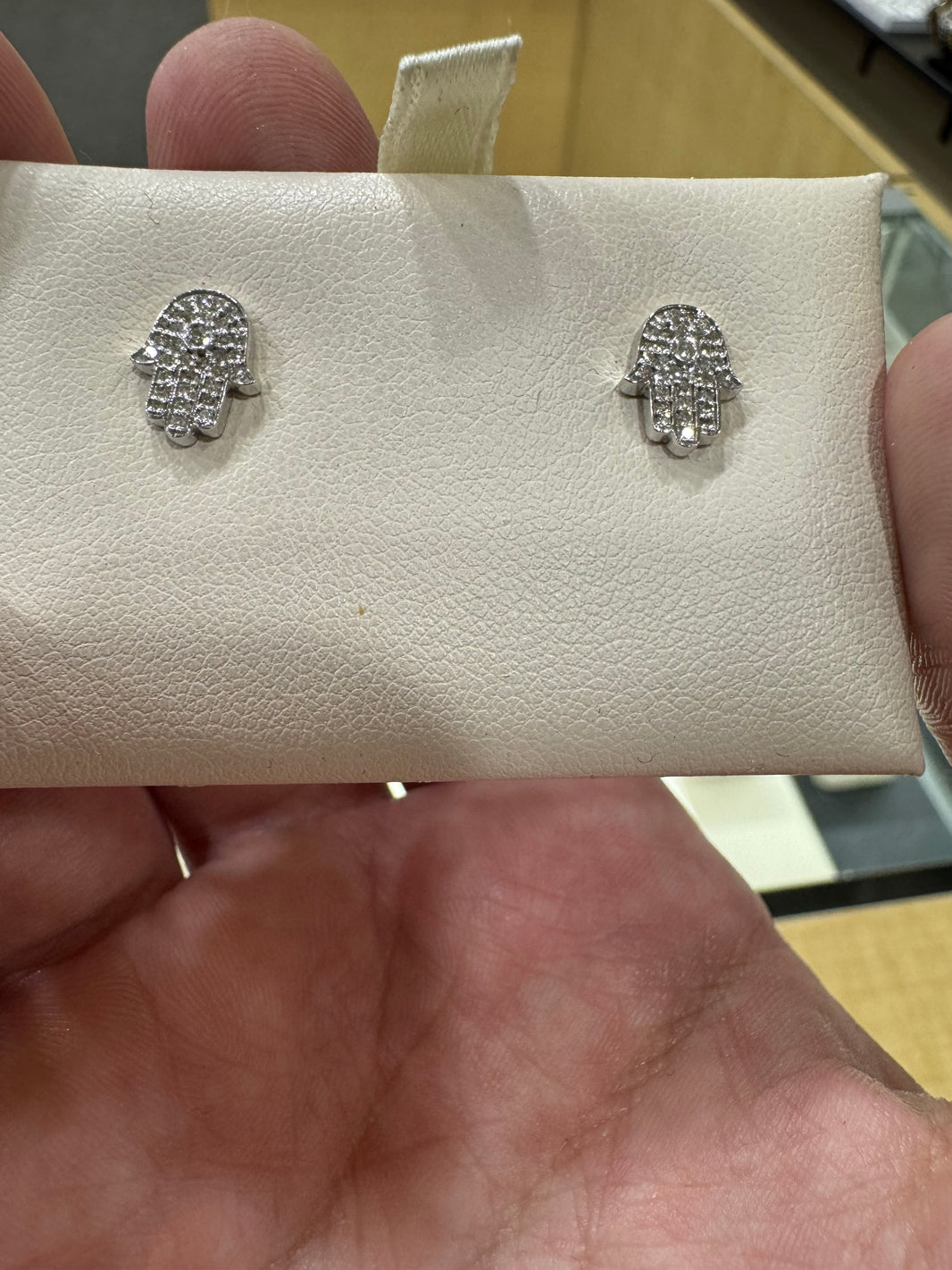 14K White Gold Earrings 0.31 ct Natural Diamond