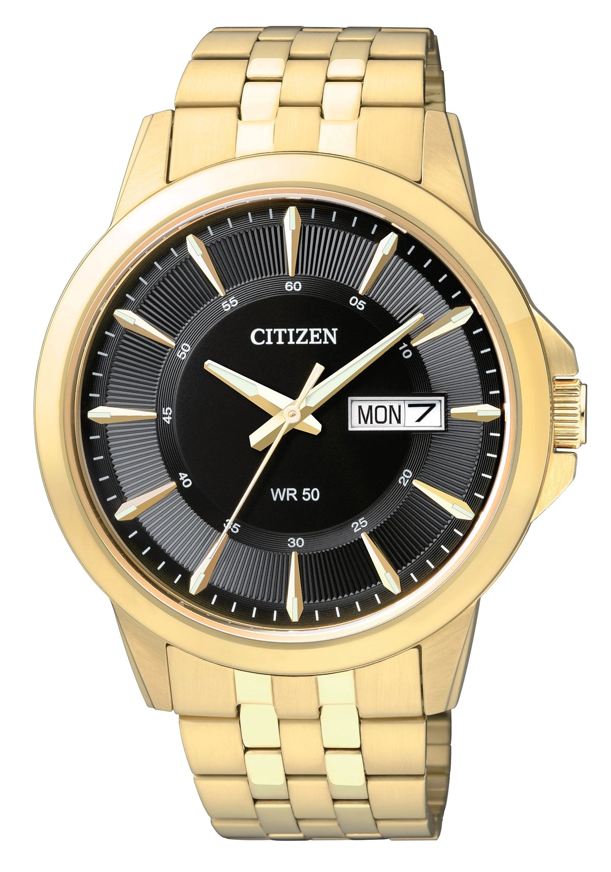 Citizen BF2013-56E Men's Gold-Tone Quartz Watch - front view