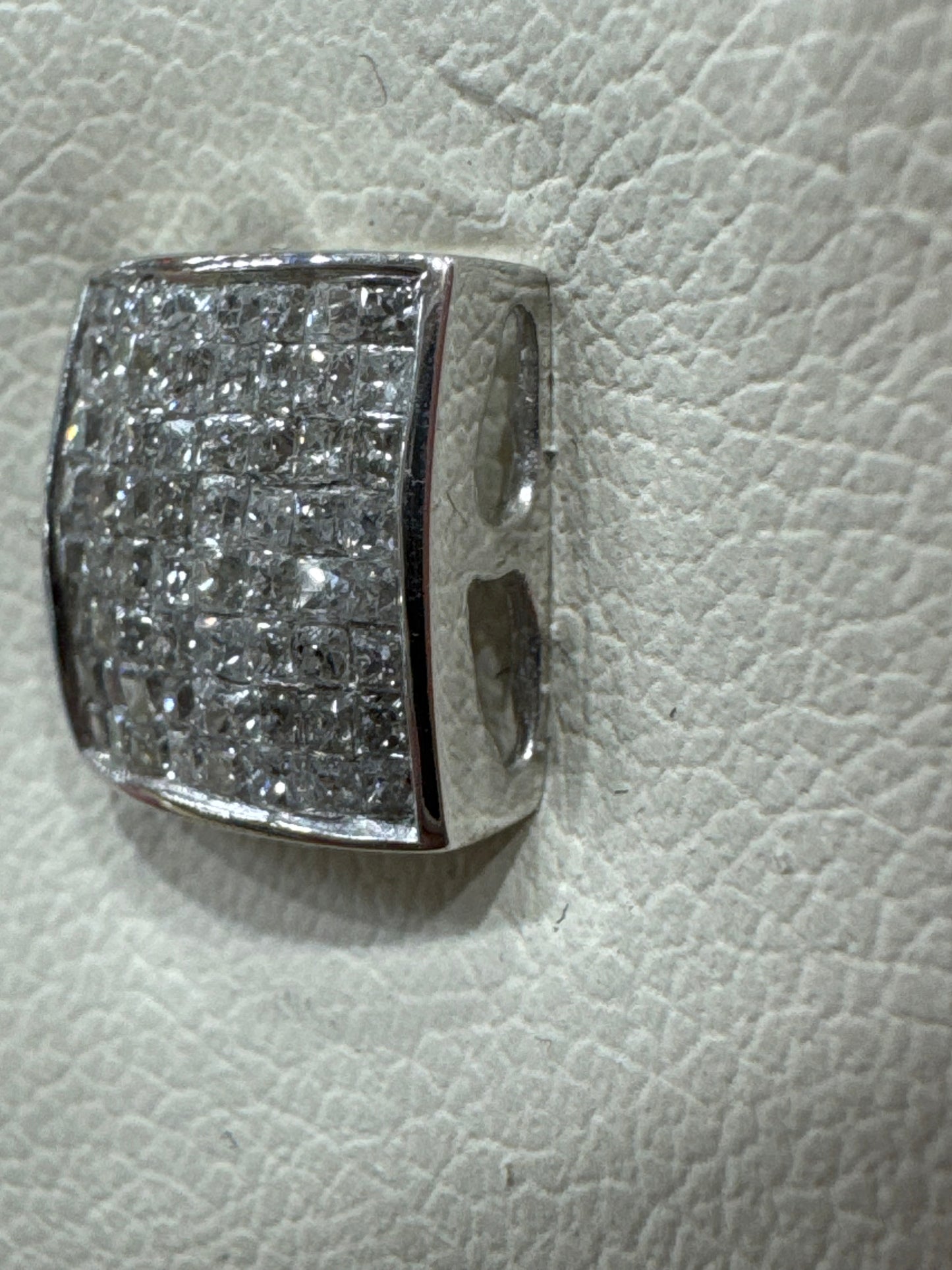 14K White Gold Earrings 1.35 ct Natural Diamond