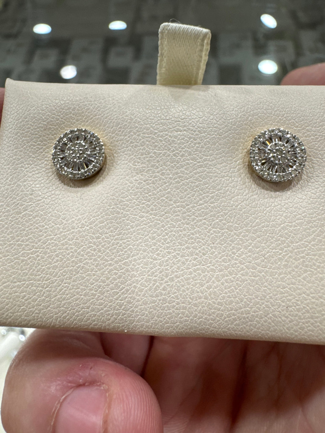 10K Yellow Gold Earrings 0.33 ct Natural Diamond