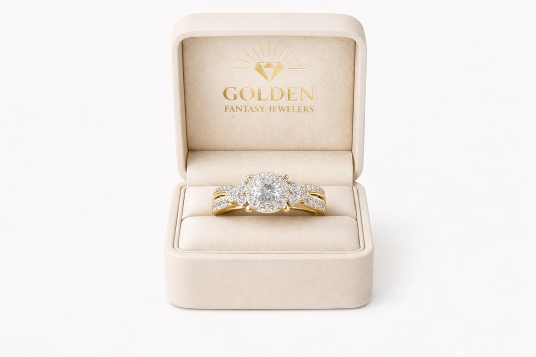 10K Yellow Gold Women's Ring 0.50 ct Natural Diamond