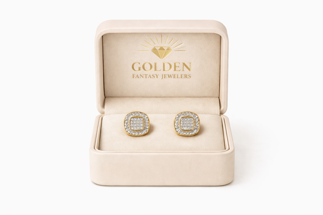 10K Yellow Gold Earrings 0.16 ct Natural Diamond