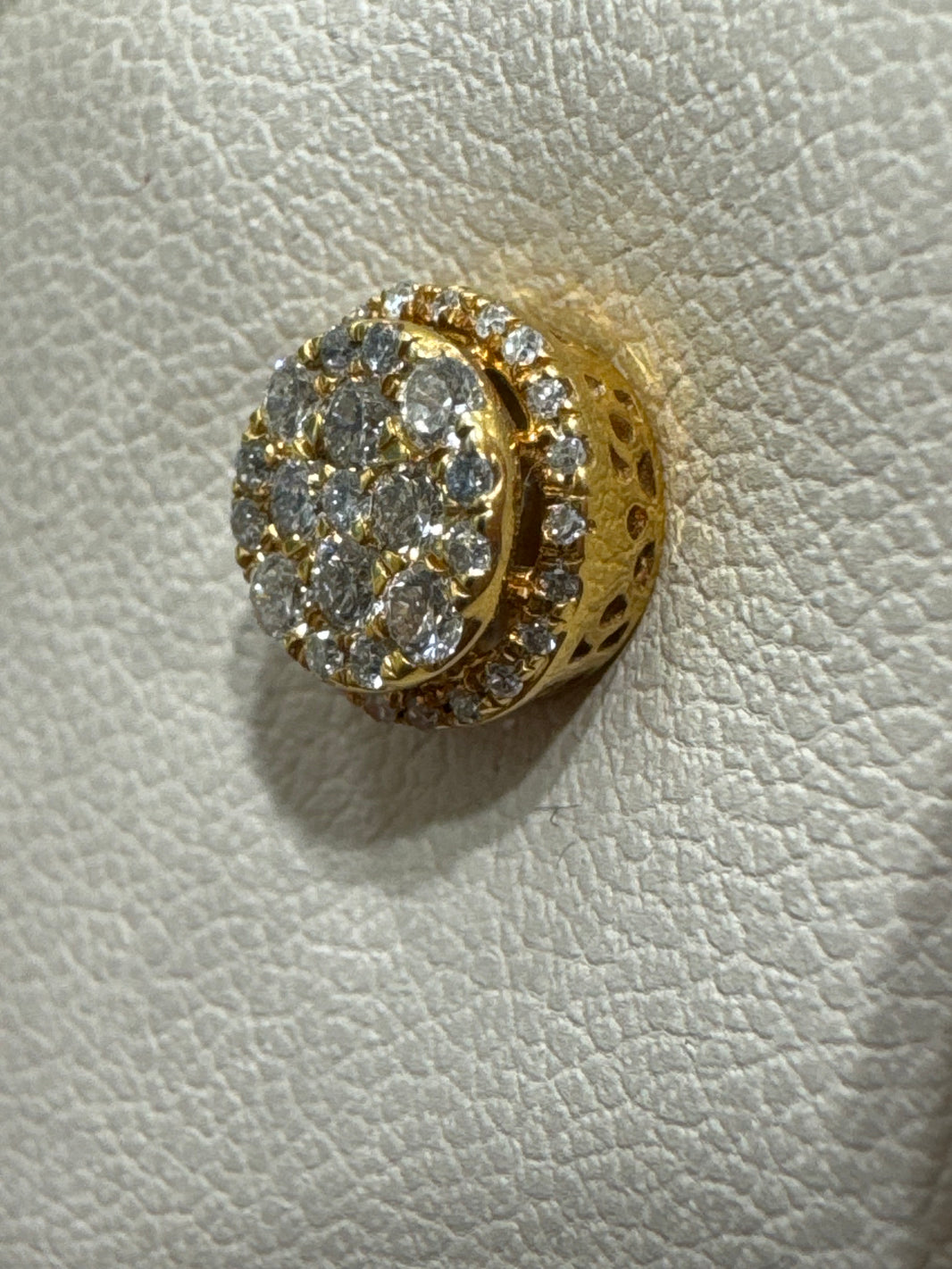 14K Yellow Gold Earrings 0.50 ct Natural Diamond