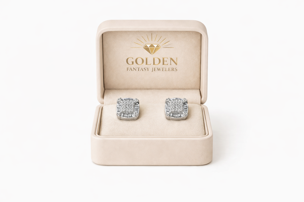10K White Gold Earrings 0.30 ct Natural Diamond