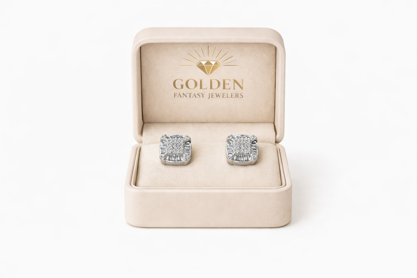 10K White Gold Earrings 0.30 ct Natural Diamond