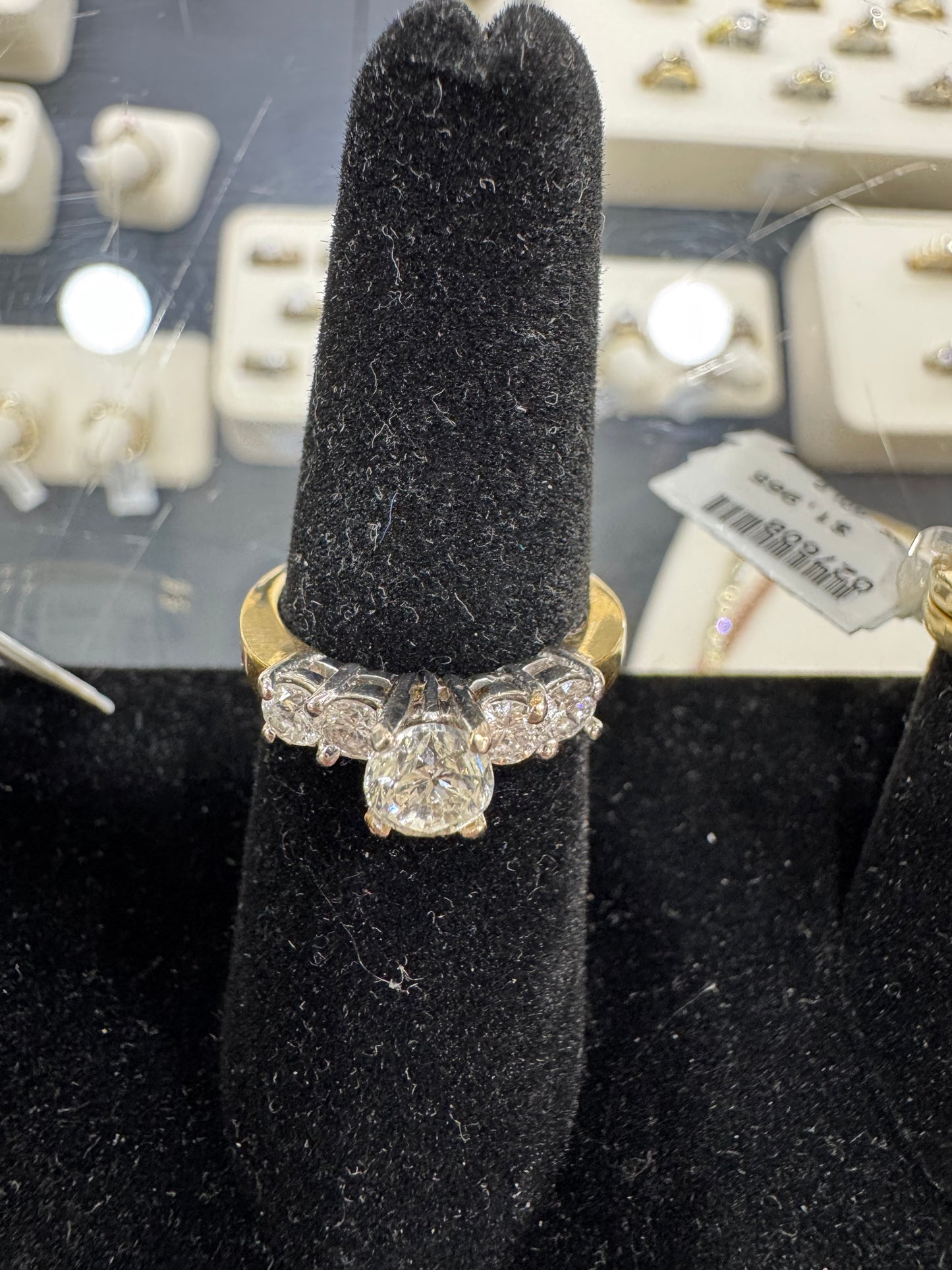 14K Gold Women's Ring 1.28 ct Round Natural Diamond