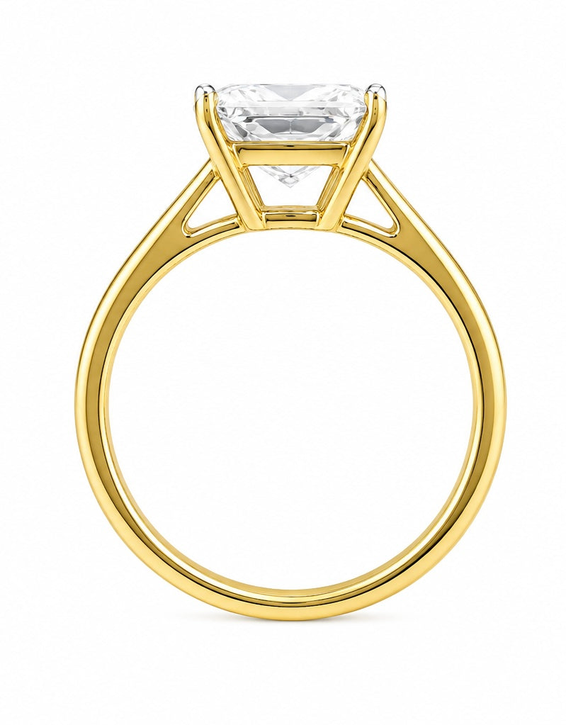 14K Yellow Gold Women’s Ring Princess 1.50 ct Lab Grown Diamond