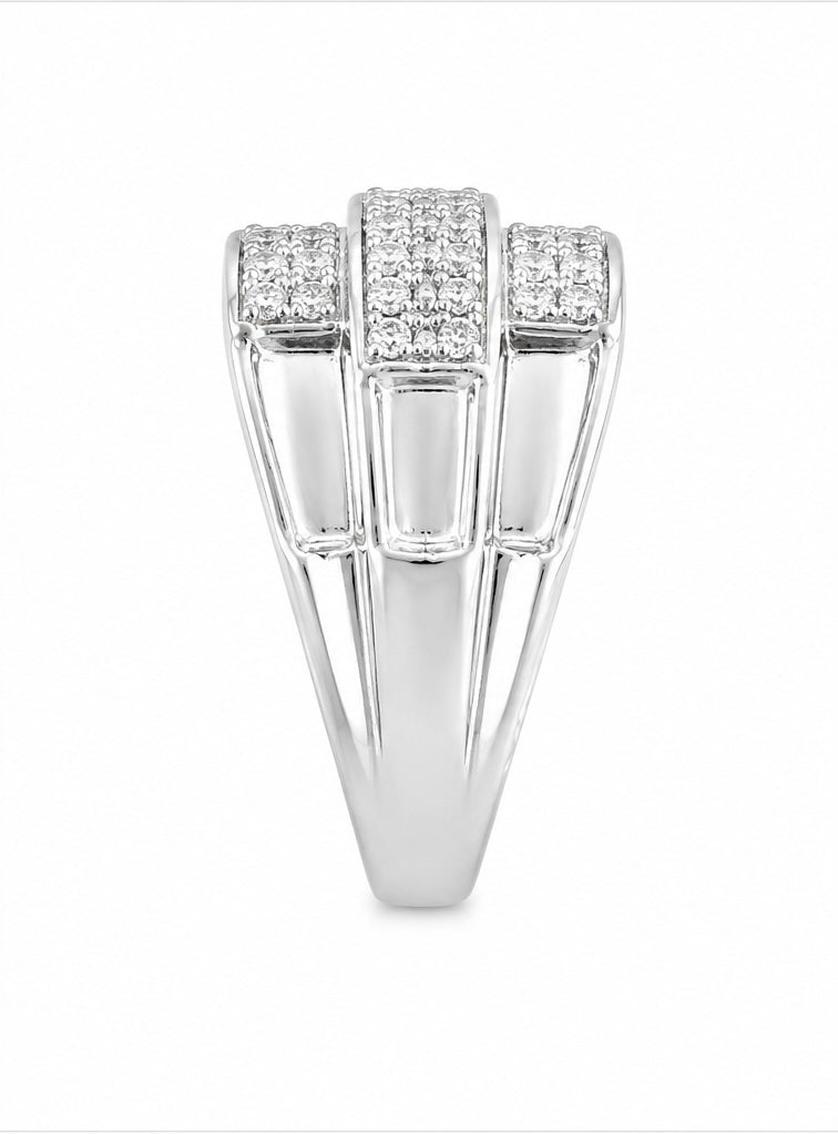 10K White Gold Men’s Ring 0.23 ct Natural Diamond