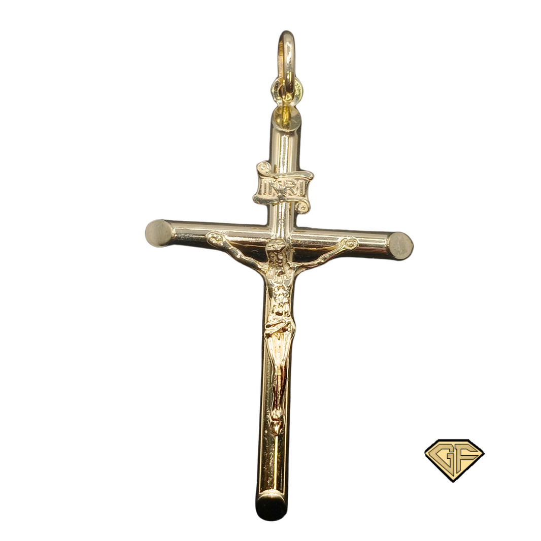 10k Yellow Gold Inri Cross Crucifix Charm
