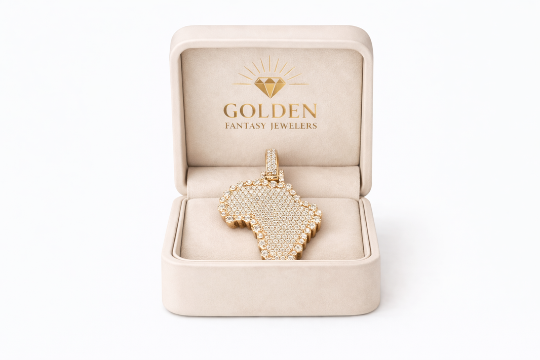 14K Rose Gold “Africa” Charm 2.63 ct Natural Diamond