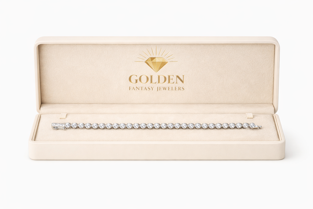 10K White Gold Tennis Bracelet 1.05 ct Natural Diamond