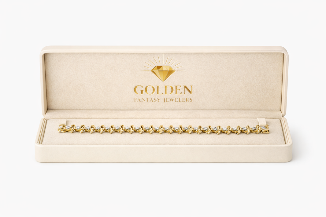 10K Yellow Gold Women’s Bracelet 0.75 ct Natural Diamond