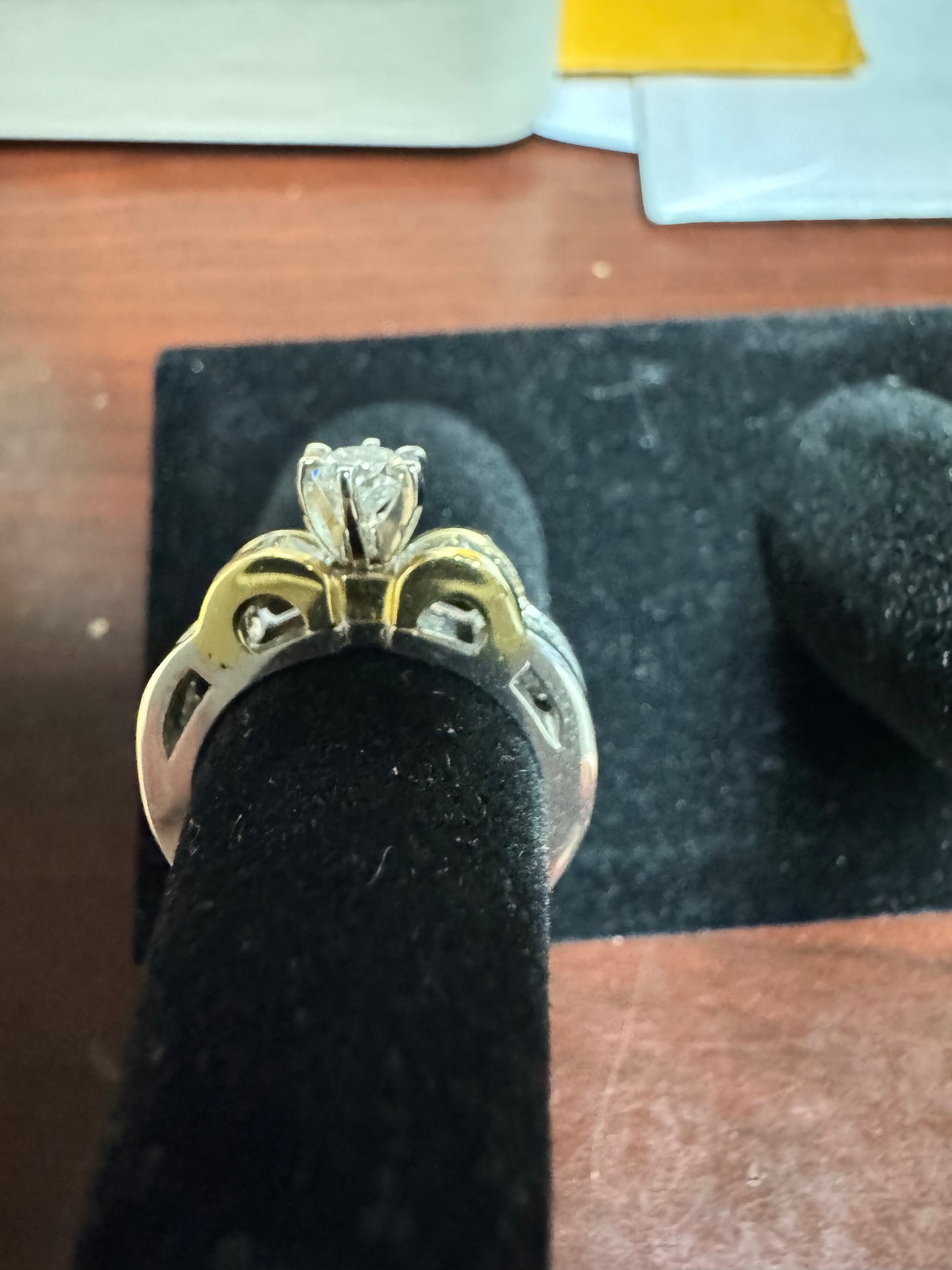 14K Yellow Gold Women's Ring 1.72 ct Round, Princess Natural Diamond