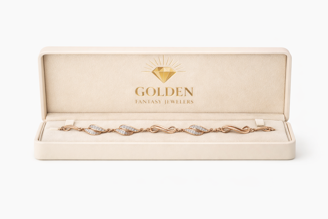 10K Rose Gold Women’s Bracelet 0.20 ct Natural Diamond