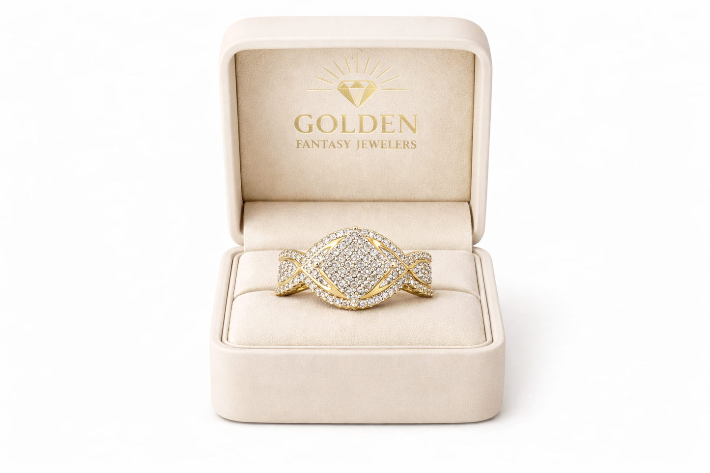 10K Yellow Gold Women's Ring 0.33 ct Natural Diamond