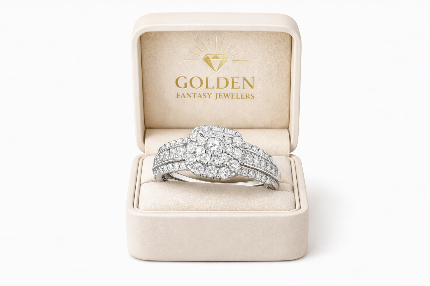 10K Yellow Gold Women's Ring 0.42 ct Natural Diamond